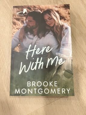"Here With Me" Decorative Paperback Book - White & Cream Cover